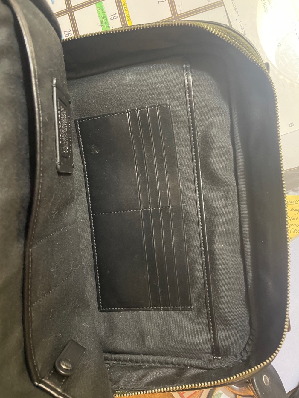 Coach Olive Green Leather Zippered Tech/Travel bag - Picture 2 of 6